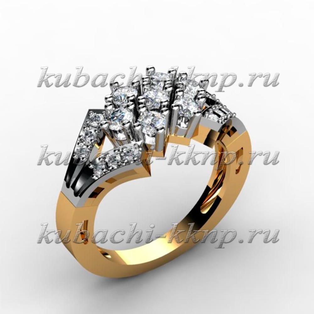 Нежное женское золотое кольцо, 00072r фото 1