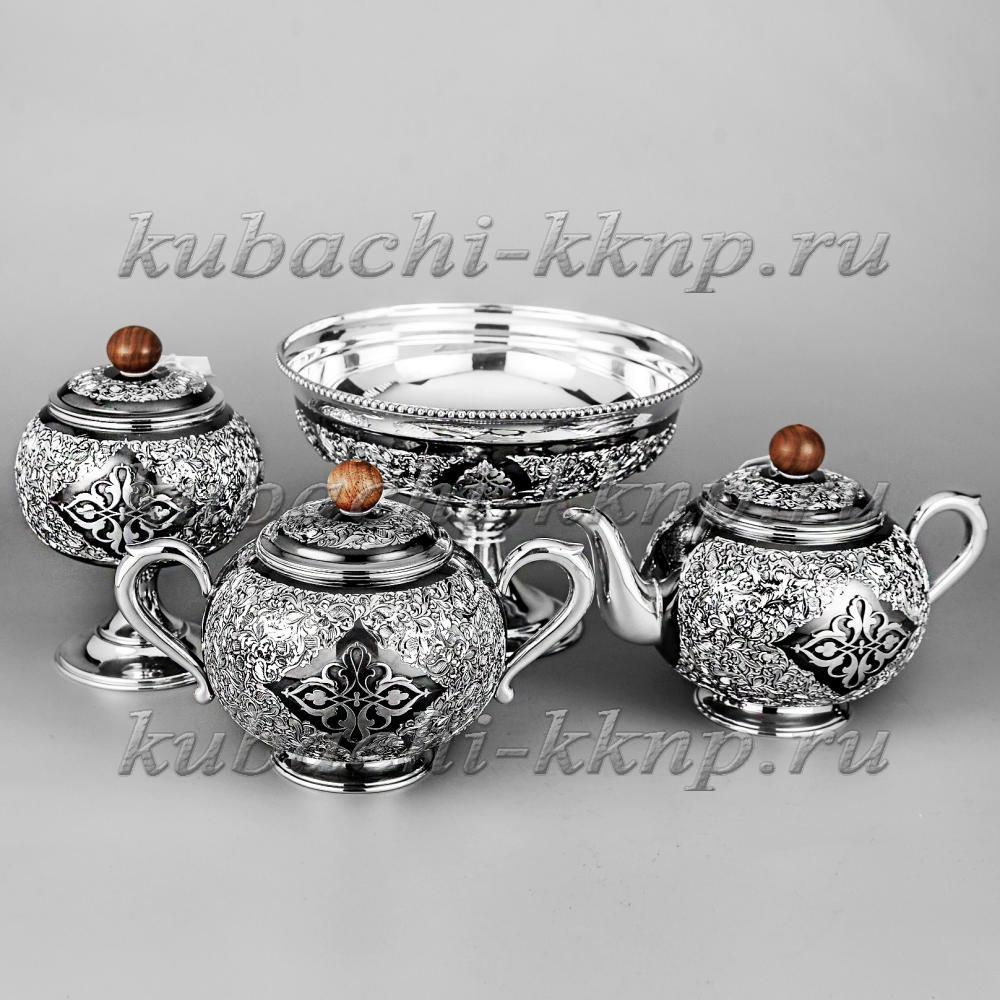 Чайный набор из серебра «Грация», чср021 фото 1