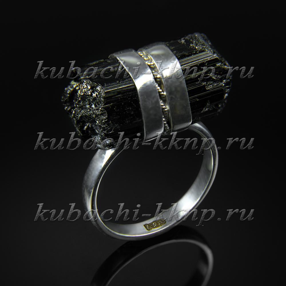 Серебряное кольцо в единственном экземпляре с натуральным морионом, к232 фото 1