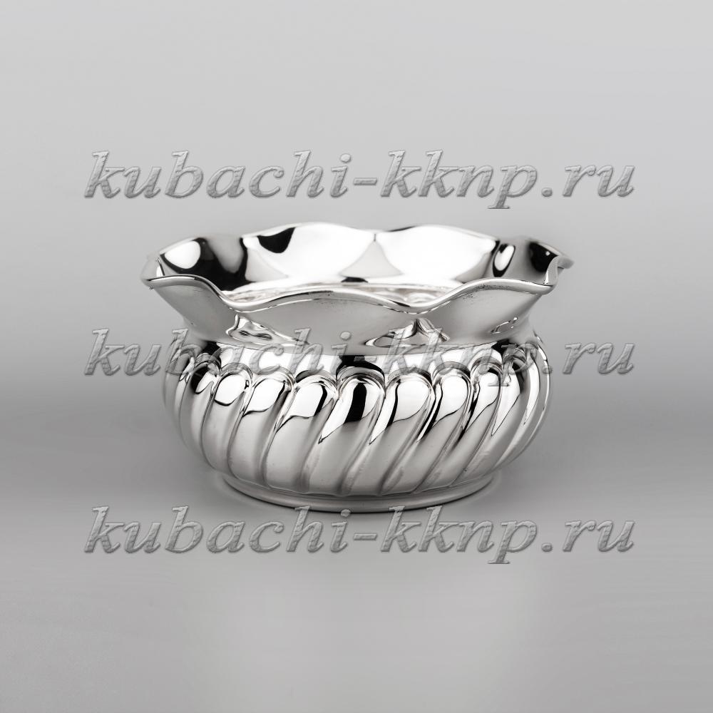 Серебряная конфетница «Волна», кф165 фото 1