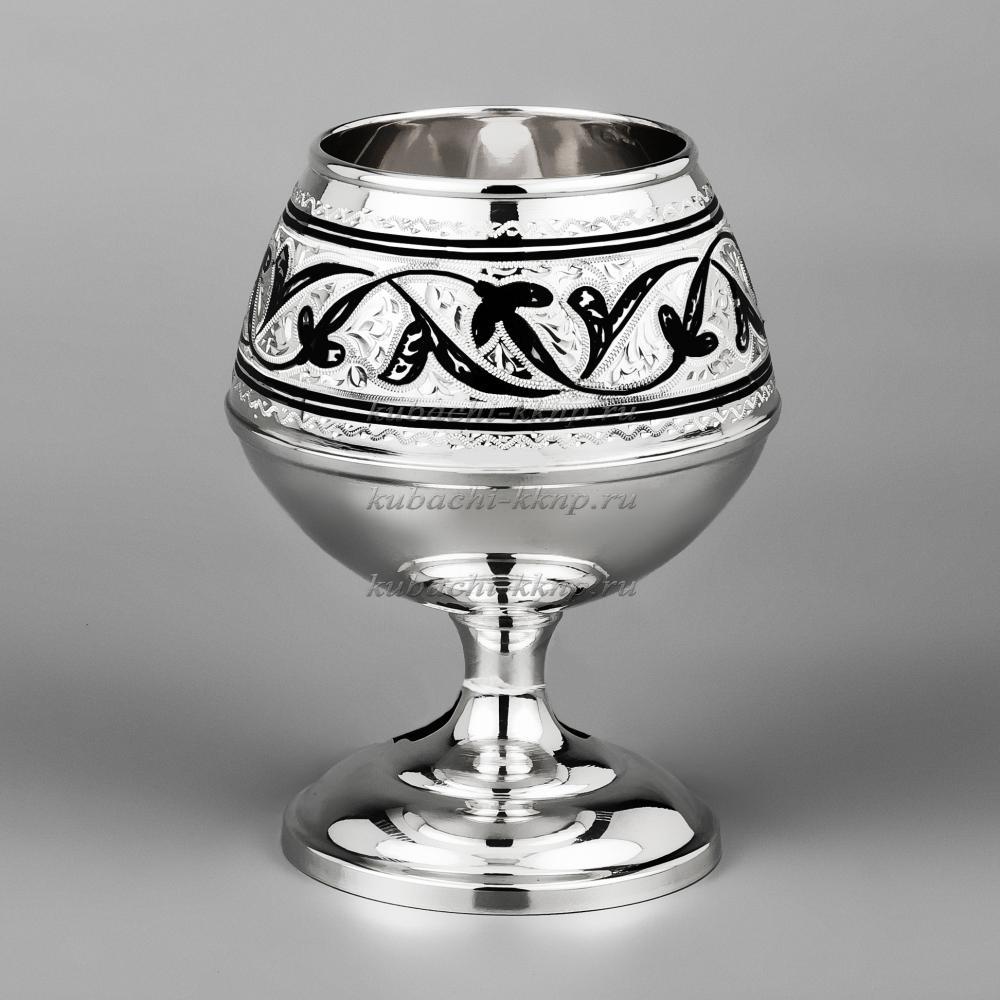Коньячный серебряный бокал от кубачинских мастеров, бк0009 фото 1