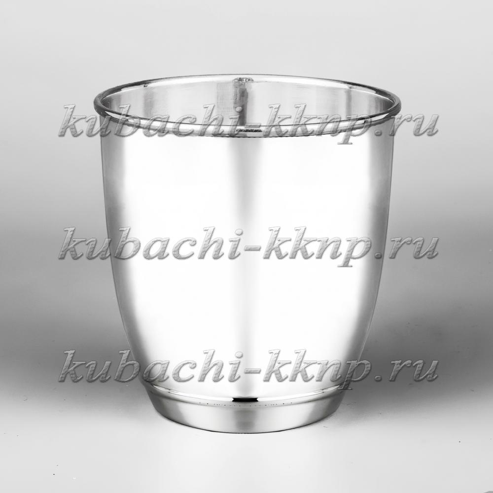 Глянцевый серебряный стакан  Глянец, ст079 фото 1