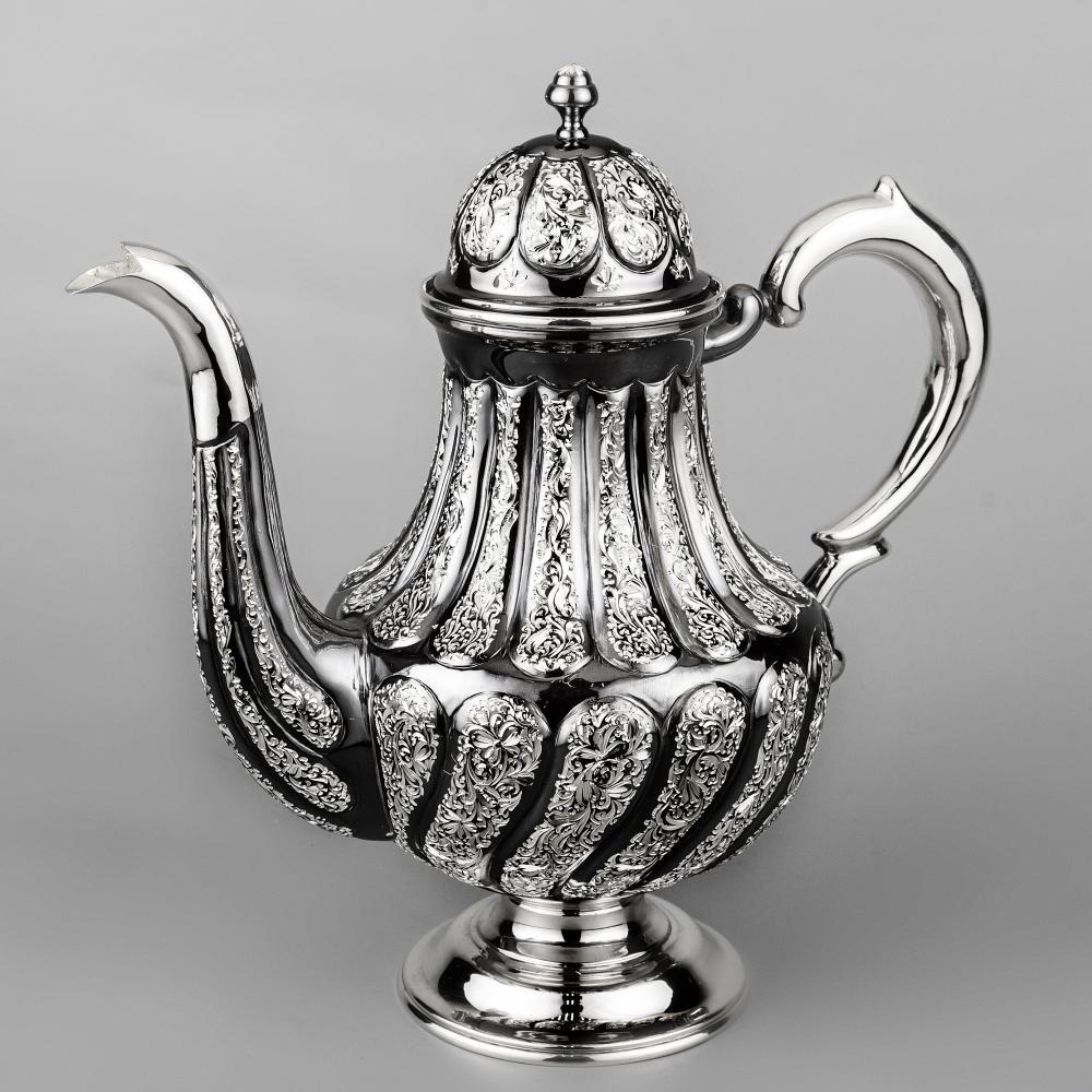 Чайный сервиз из серебра с 6-ю подстканниками «Грация», чср019 фото 4