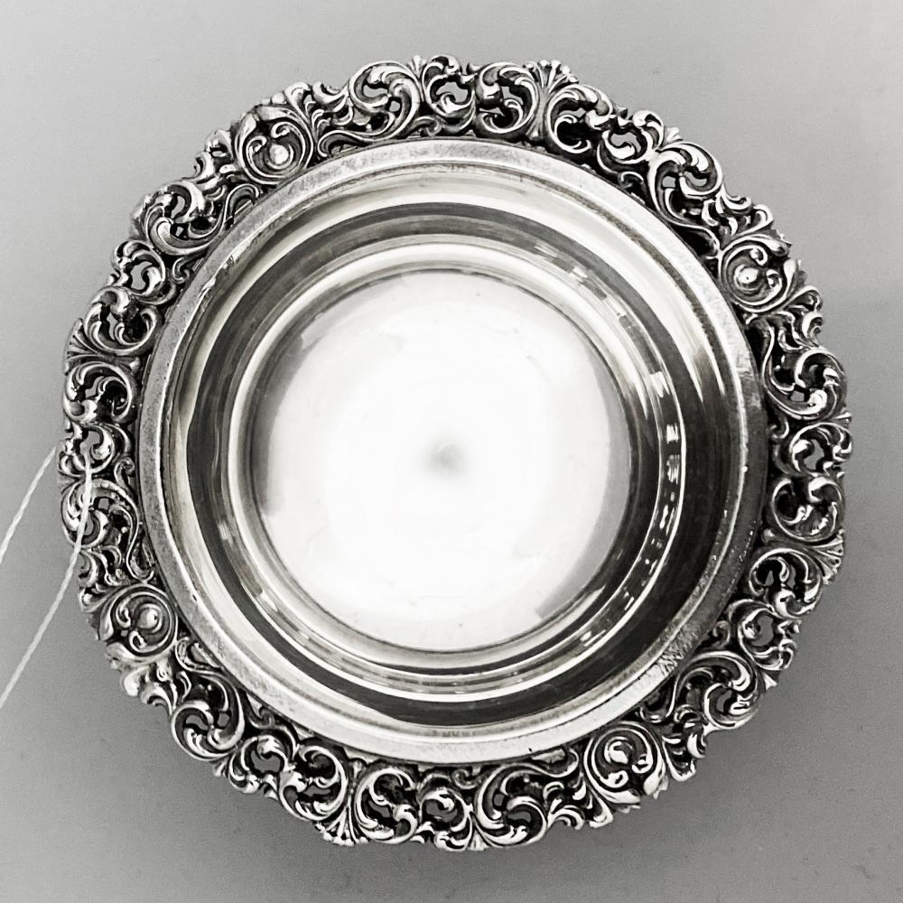 Аккуратная серебряная солонка под старину, С059 фото 2