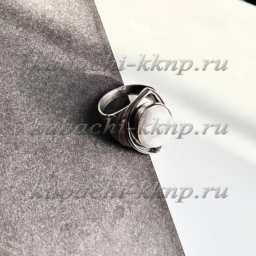 Кольцо серебряное с камнем под перламутр, Ag-к-11 фото 1