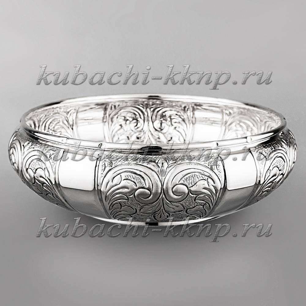 Серебряная конфетница с уникальным орнаментом, кф173 фото 1
