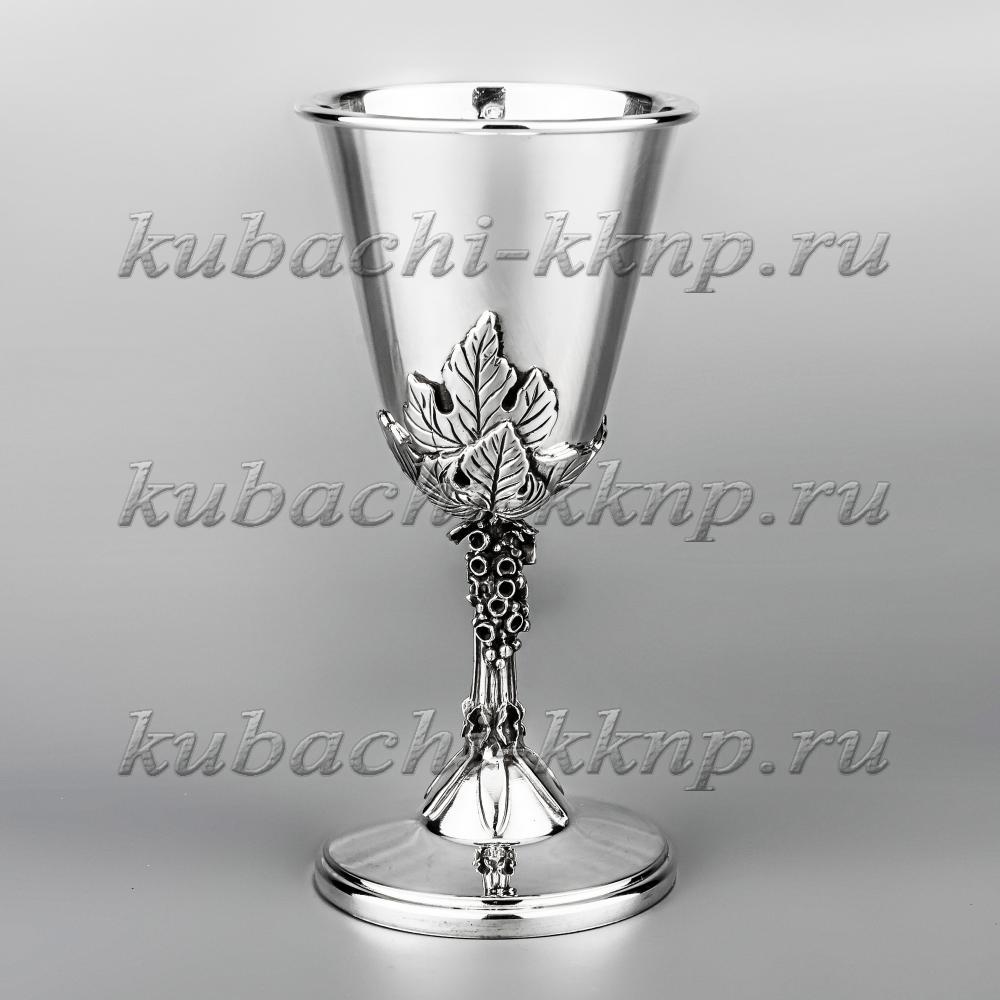 Серебряная чарка с виноградной ножкой, р00034 фото 1