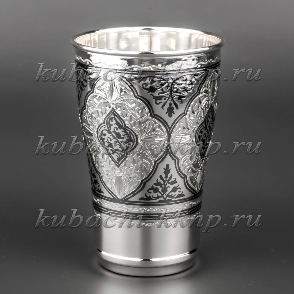 Высокий серебряный стакан, 310 мл, ст010 фото 1