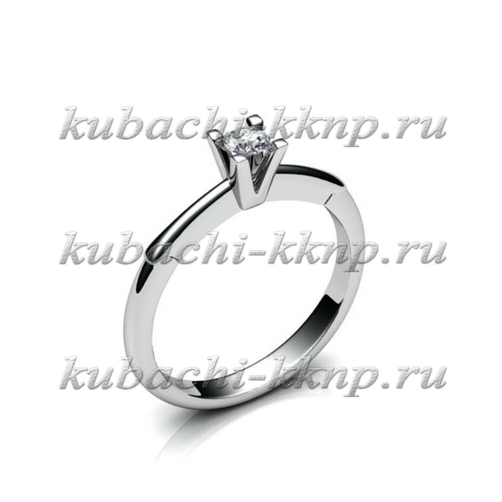 Нежное кольцо из белого золота, Yuv - 615 фото 1