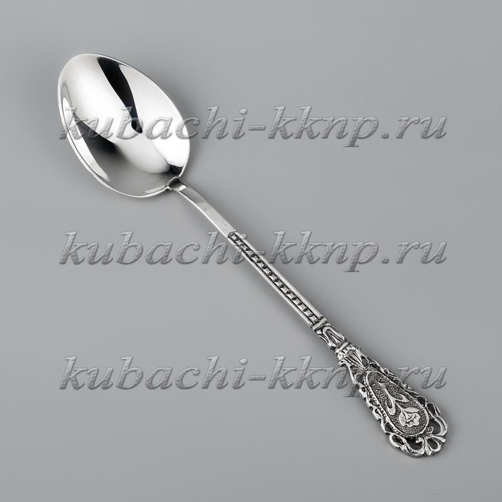 Серебряная чайная ложка «Дамская», л00040 фото 2