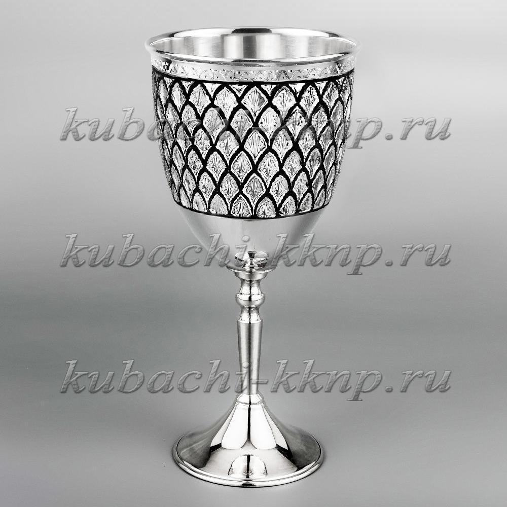 Набор из шести серебряных бокалов в современном стиле, бк32-6 фото 2