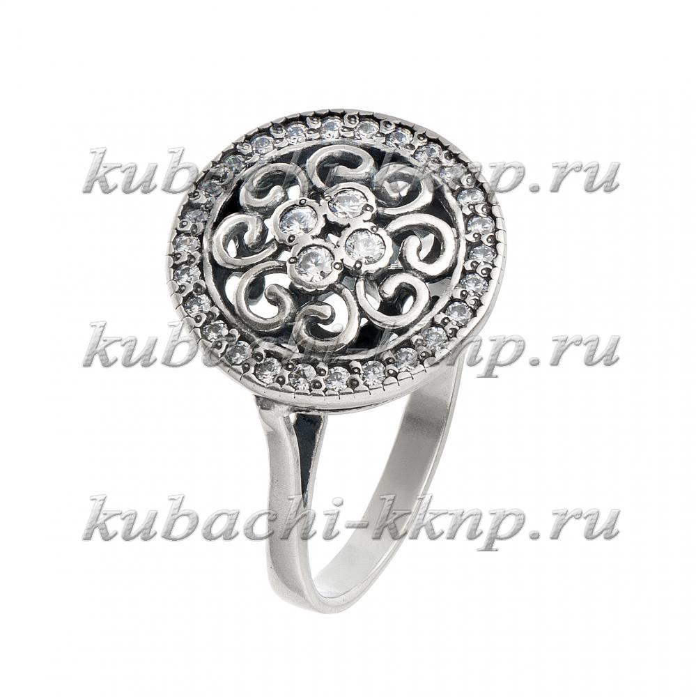 Кольцо из серебра Цветочек аленький, Ag-к17 фото 1