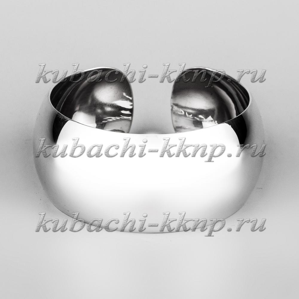 Глянцевый кубачинский браслет из серебра, бр229 фото 1