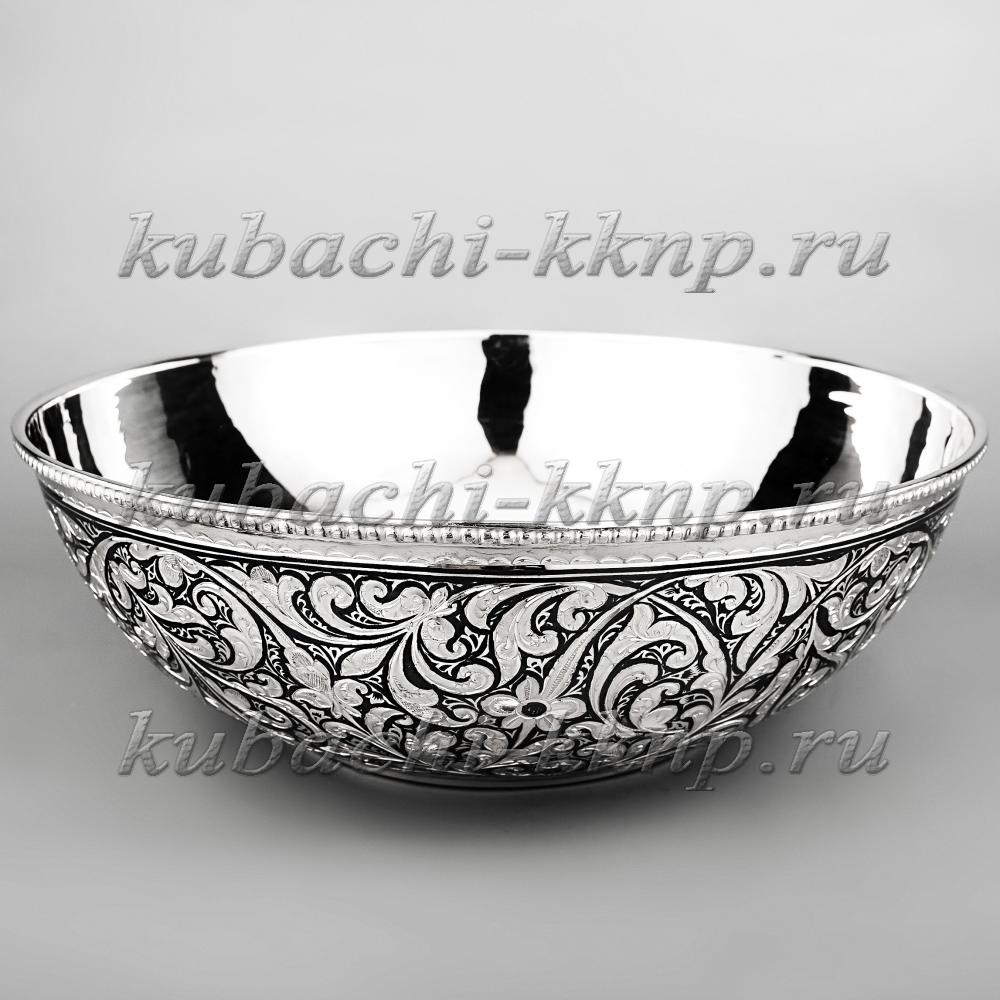 Серебряная тарелка «Краса», трк03 фото 1