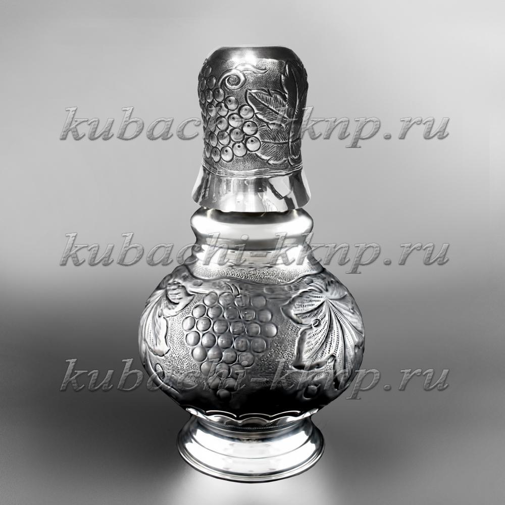 Кувшин Из серебра со стаканом Виноград, кв00027 фото 1