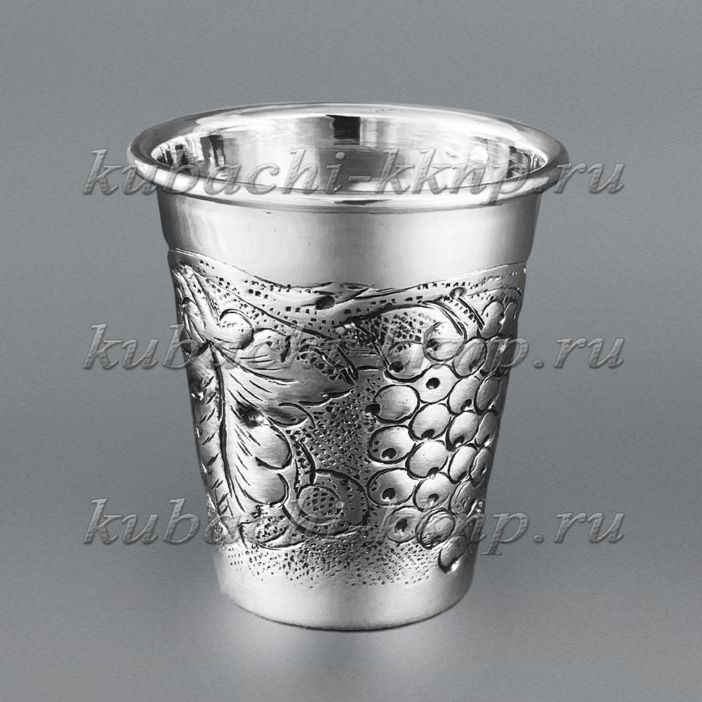 Набор из шести классических серебряным стопок Виноград, стп092-6 фото 2