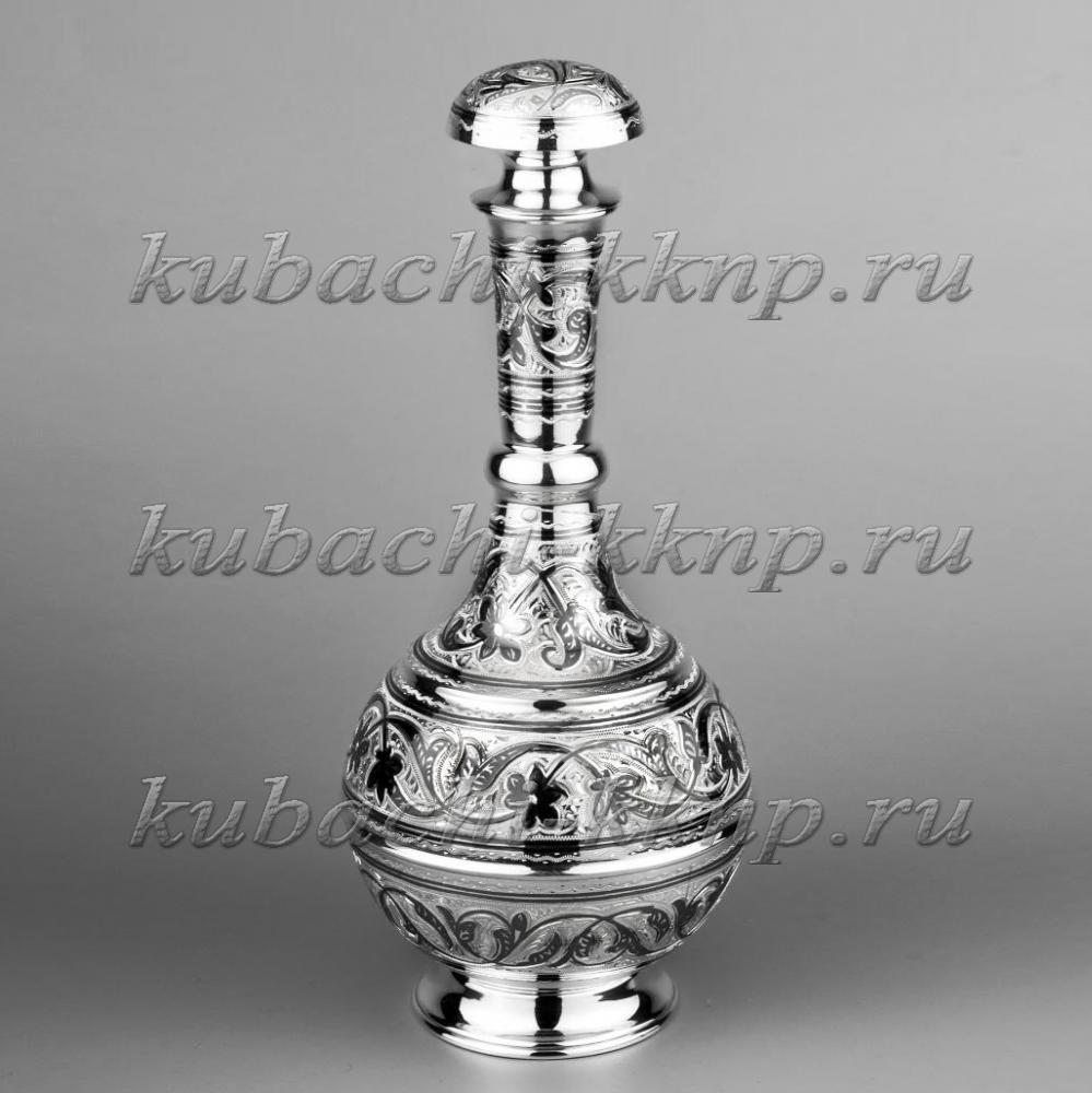 Изящный серебряный графин кубачинских мастеров, гр068 фото 1