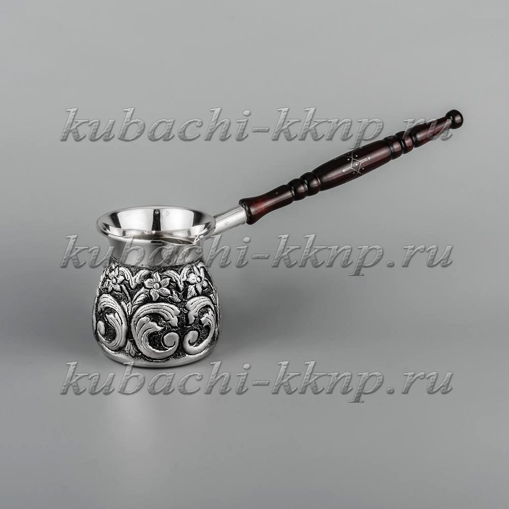 Серебряная кофеварка Узор, Т045 фото 1