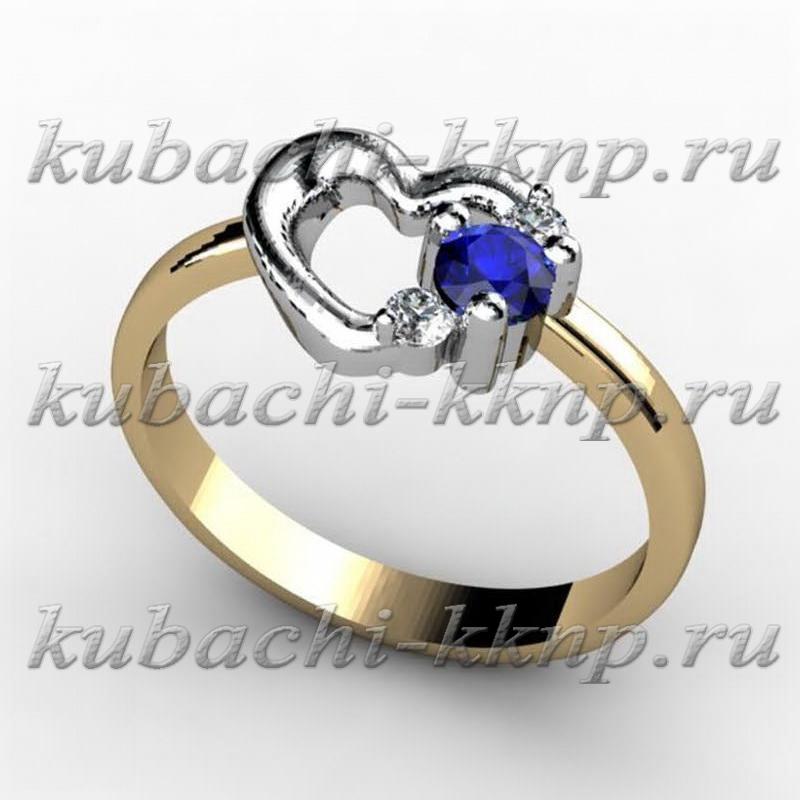 Золотое кольцо Сердечко, Yuv - 135 фото 1
