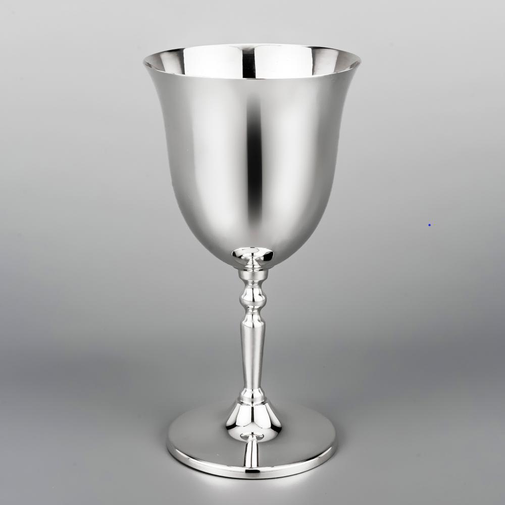 Фужер «Глянцевый» серебряный для вина 925 пробы, ф068 фото 1