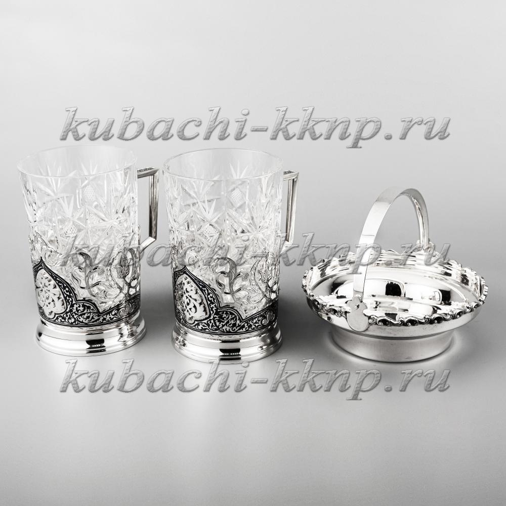 Чайный набор из серебра, чср016 фото 2