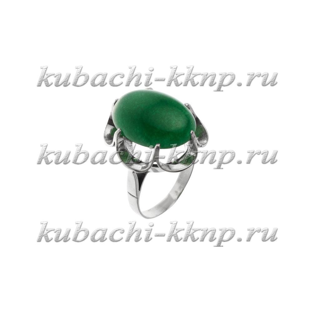 Серебряное кольцо с хризопразом в оправе Королева, Ag-к2хриз фото 1