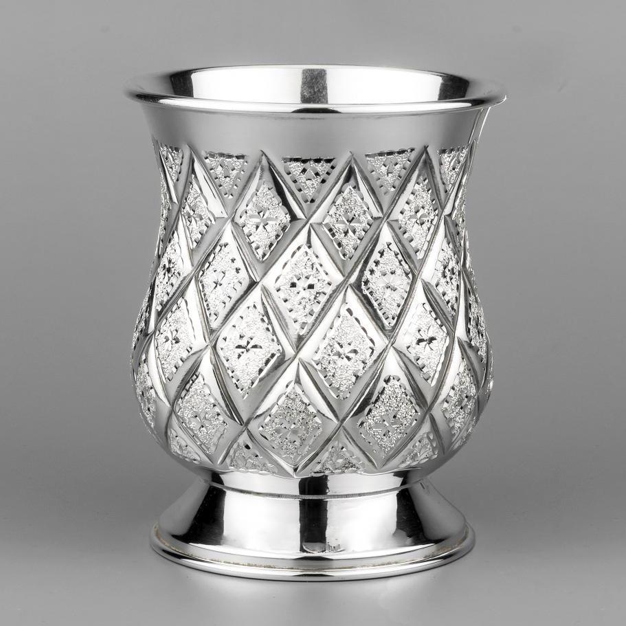 Набор из шести больших серебряных стаканов , ст24-6 фото 2