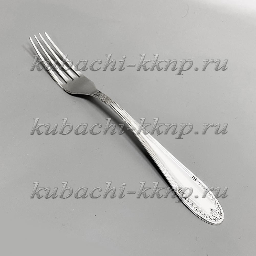 Серебряная вилка столовая  «Розочка», в02 фото 1