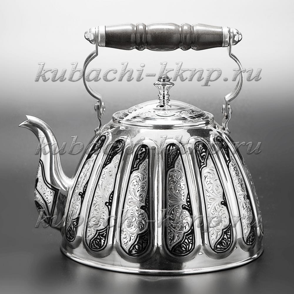 Большой серебряный чайник, чн00011 фото 1