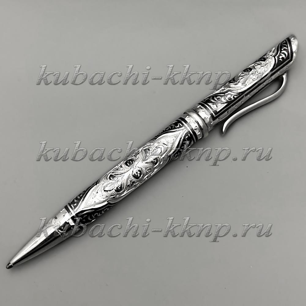 Ручка серебряная, шариковая Тюльпан, РУЧ20 фото 1