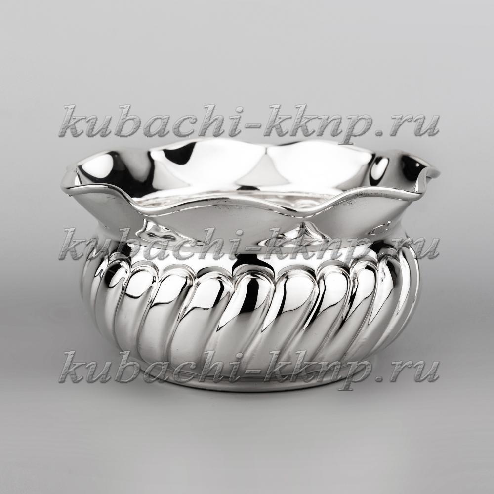 Серебряная конфетница «Волна», кф163 фото 1