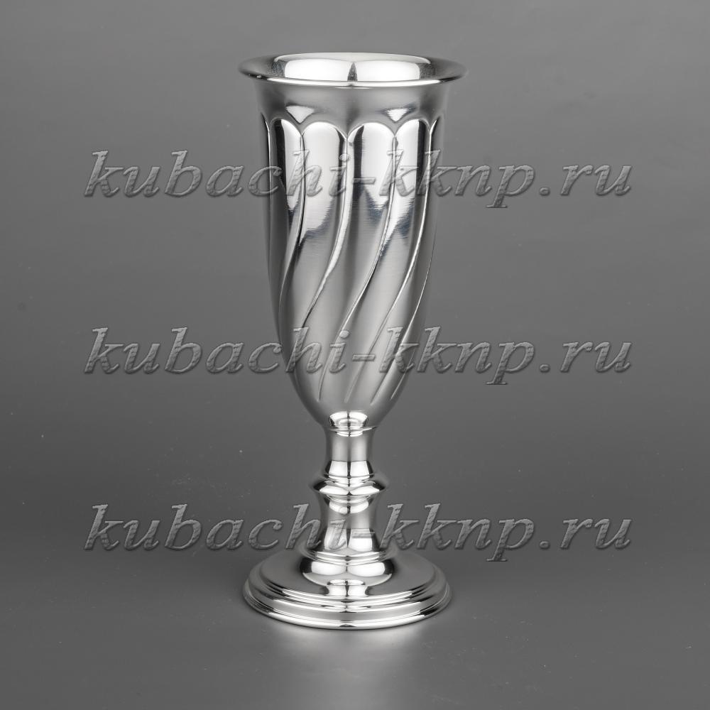 Набор серебряных бокалов на свадьбу «Волна», ф043-2 фото 2
