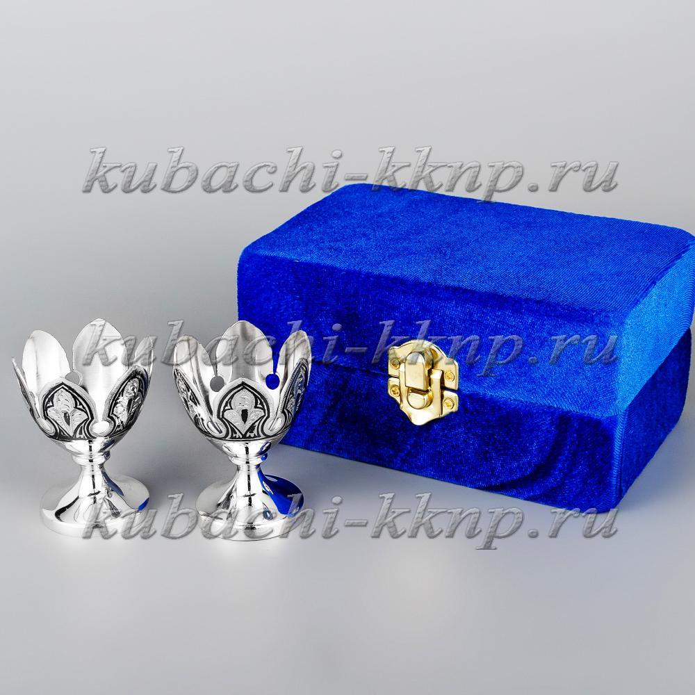 Набор  из двух серебряных пашотниц «Кубачи», 420373-2 фото 3