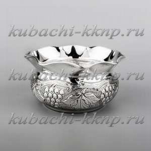 Серебряная конфетница «Виноград» - кф168