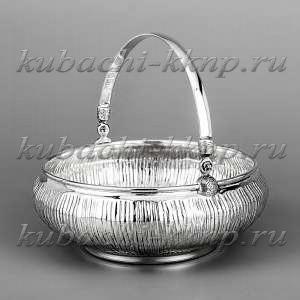 Серебряная конфетница «Антик» - кф131