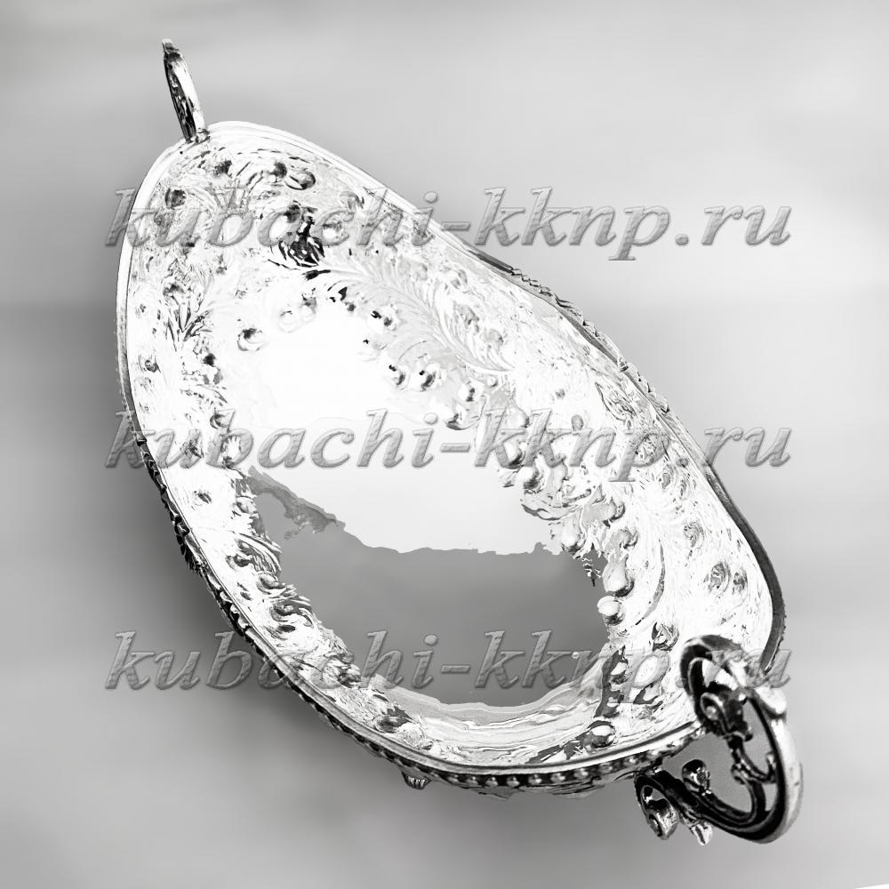 Серебряная конфетница Ладья, КФ221 фото 2