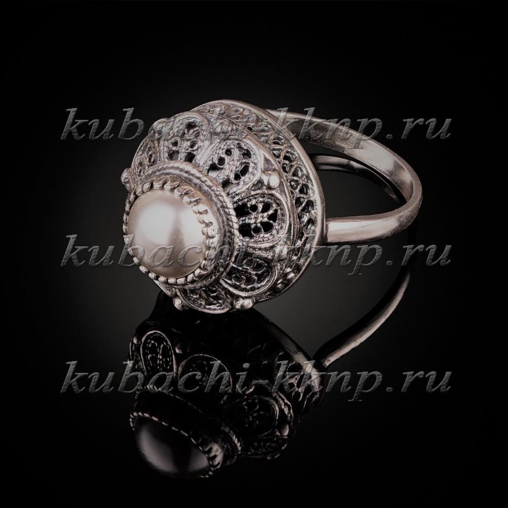 Женское серебряное кольцо с филигранью, к286 фото 1