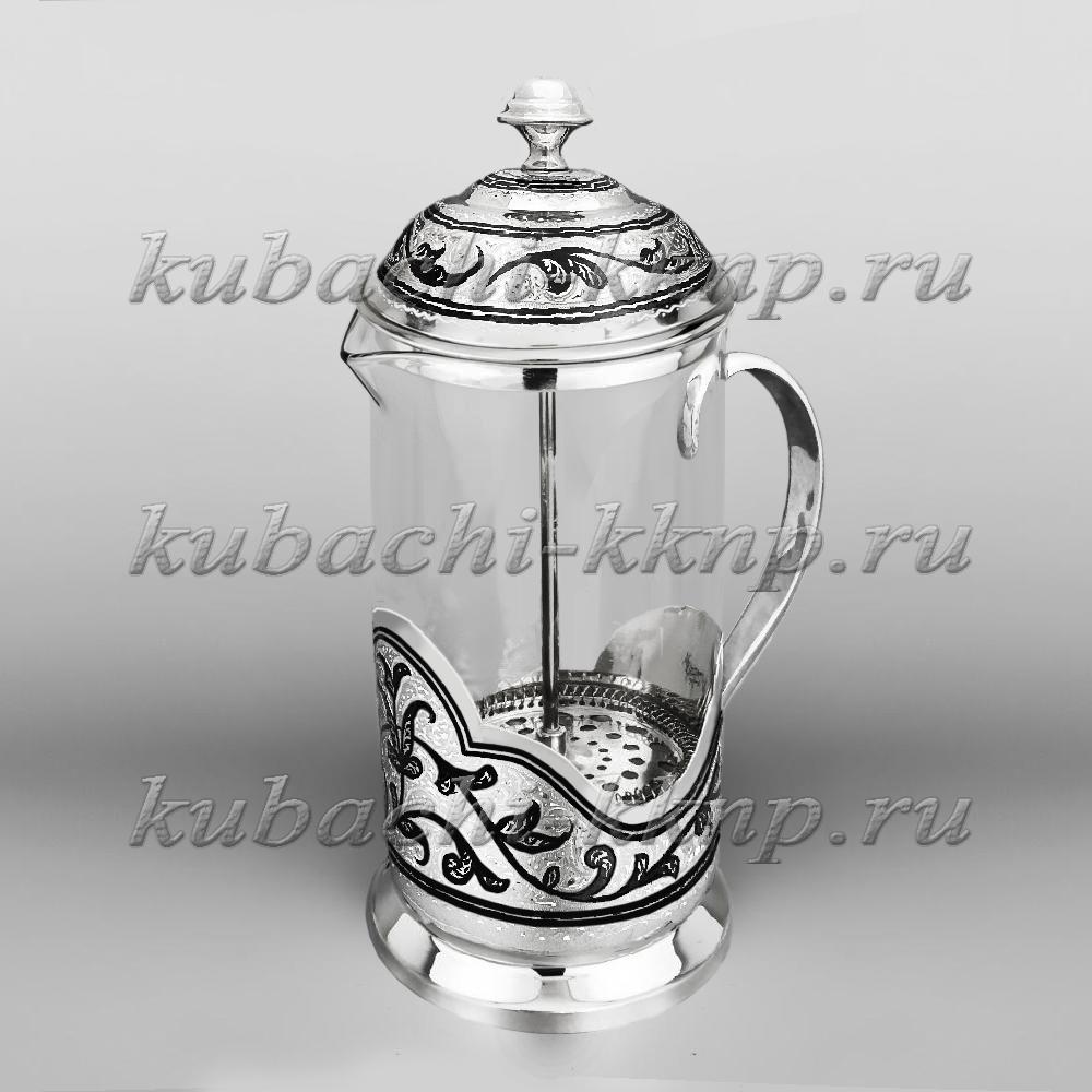 Серебряный чайник Шик, ЧН065 фото 1