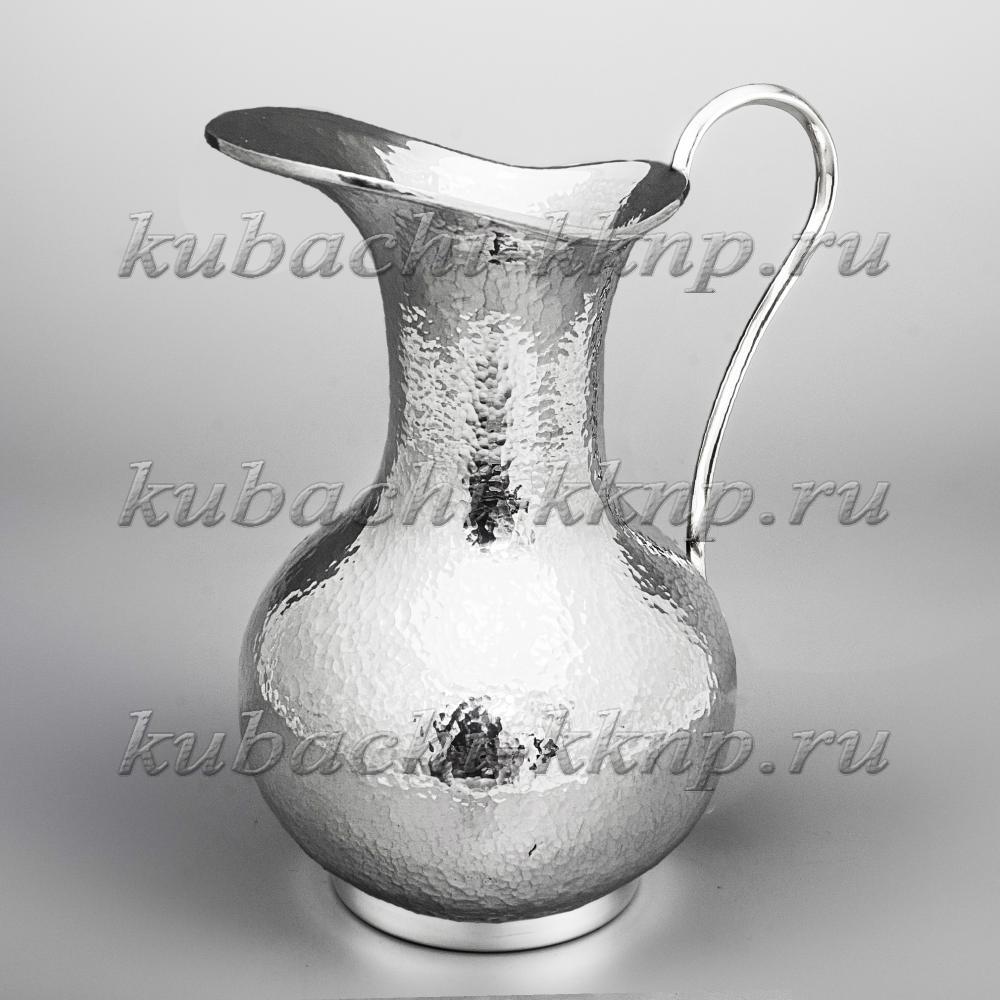 Небольшой серебряный кувшин для воды Соты, кв190 фото 1