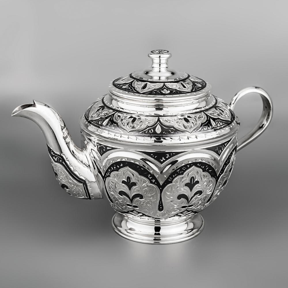 Серебряный чайник заварочный «Сказка», чн0003 фото 1