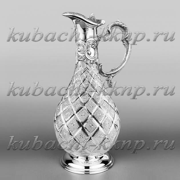 Кувшин из серебра 925 пробы Лазер, кв0020 фото 2