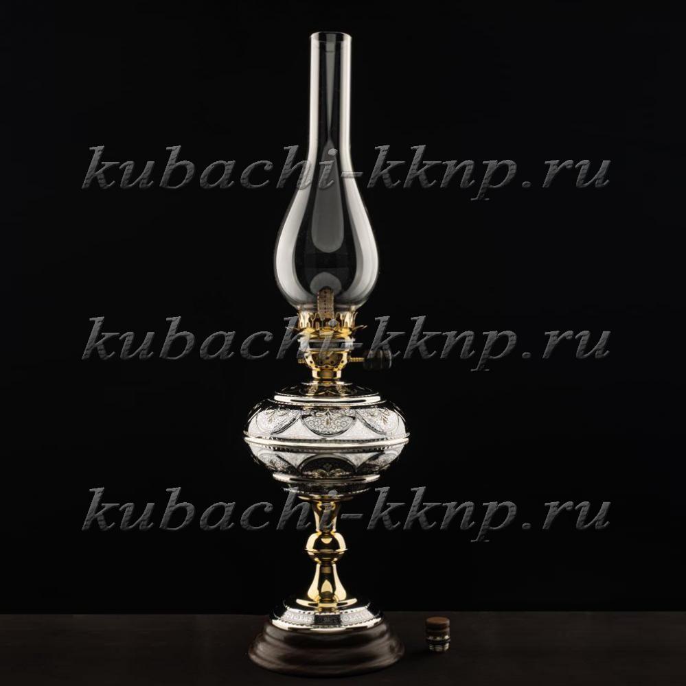 Серебряная керосиновая лампа Фитилек, лп01 фото 1