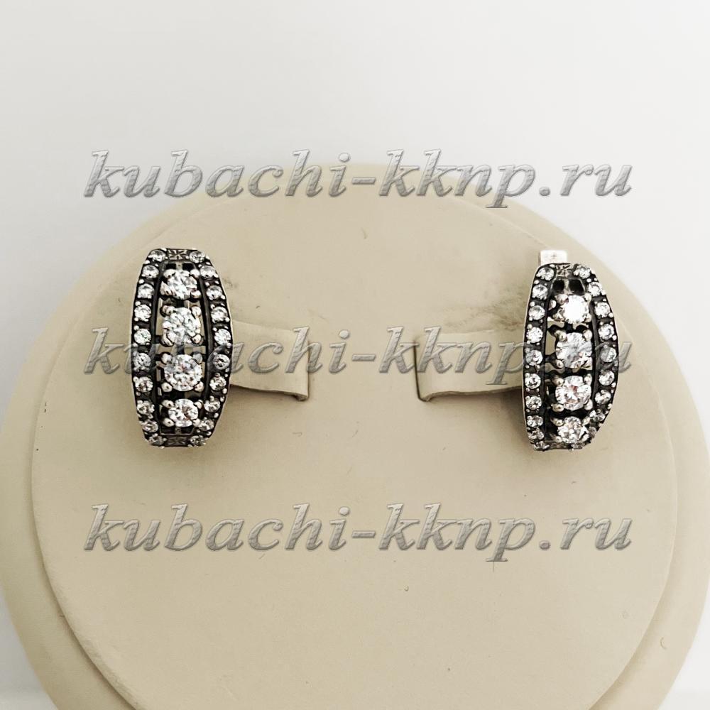 Геометрические женские серьги на каждый день Двойная дорожка под бриллианты, с908 фото 1