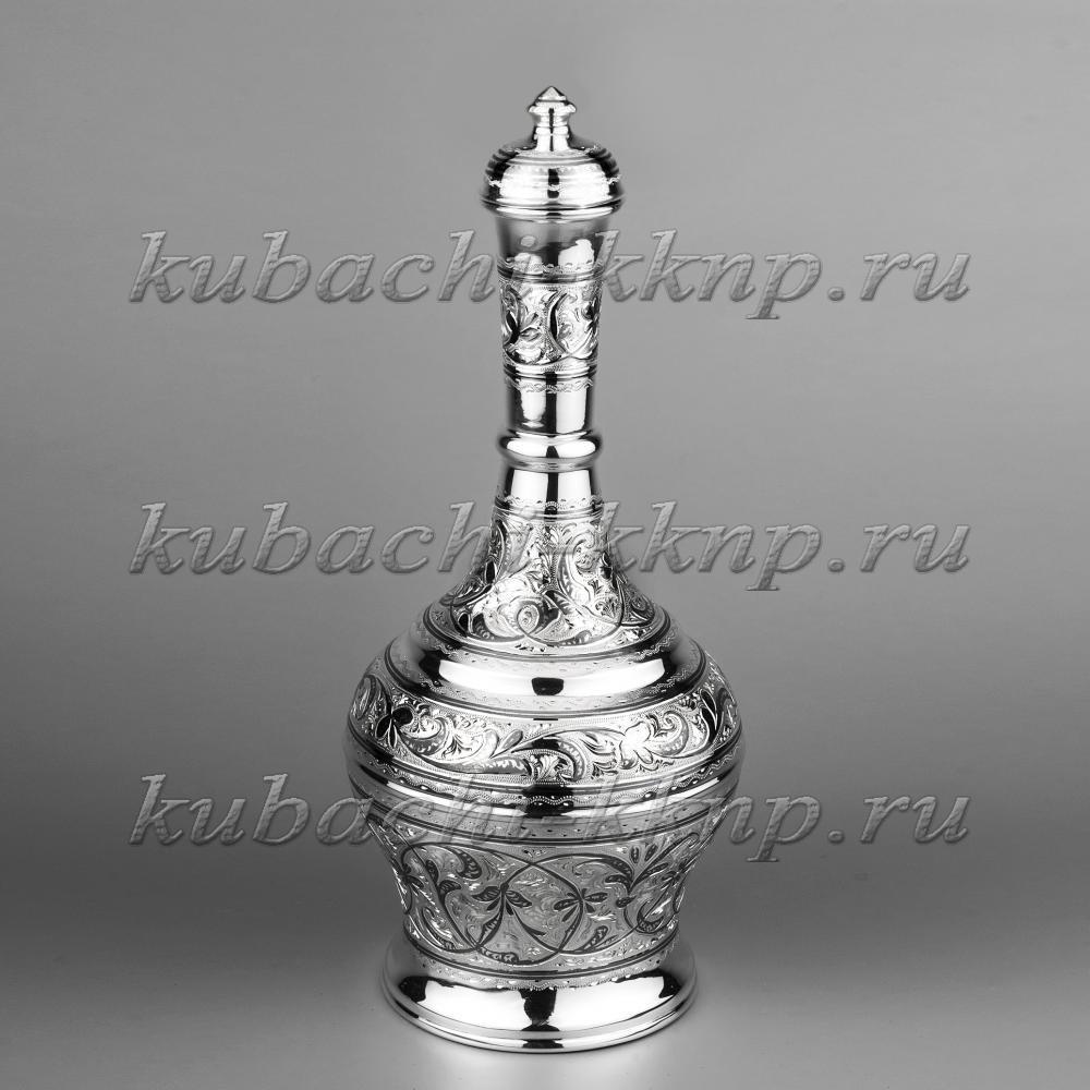 Красивый серебряный графин кубачинских мастеров, гр067 фото 1