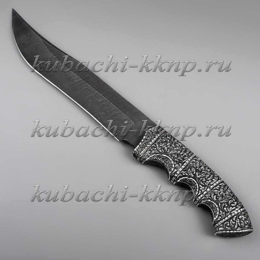 Серебряный нож «Шерхан» (лезвие сталь), НЖ09 фото 2