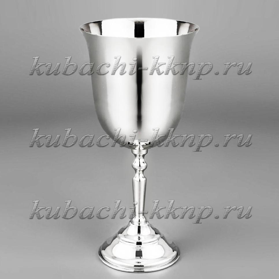 Набор из шести серебряных глянцевых фужеров для вина, ф138-6 фото 2