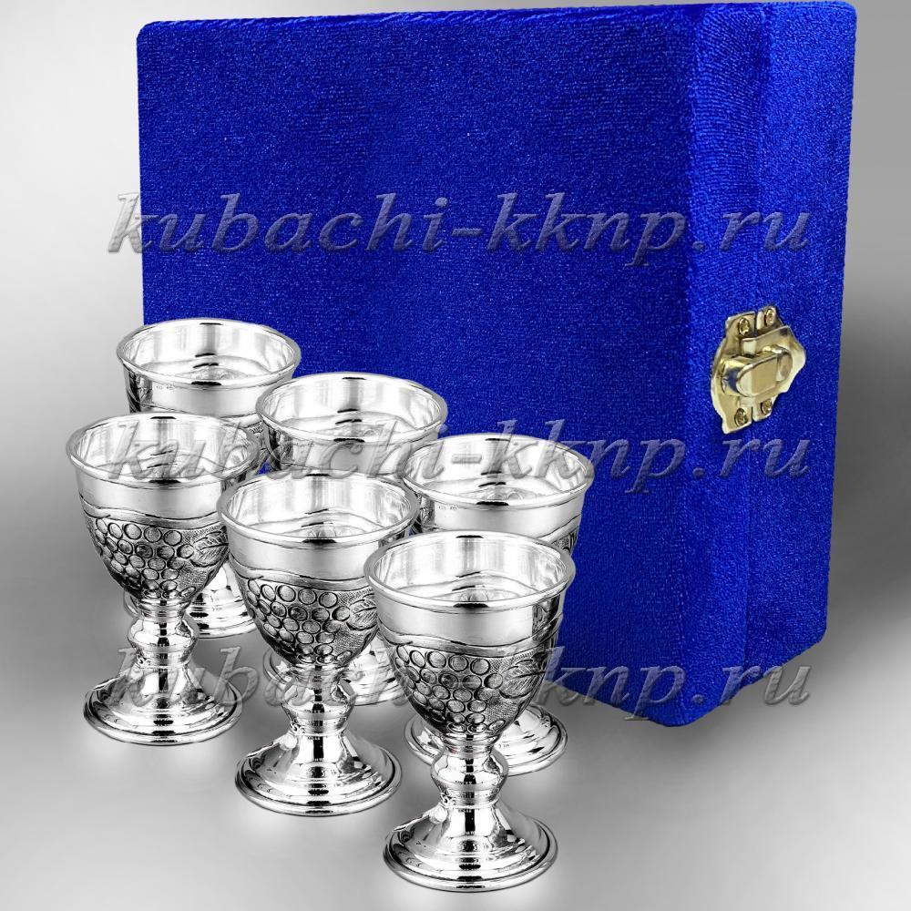 Серебряный набор для водки на шесть персон Раздолье, вс068 фото 5