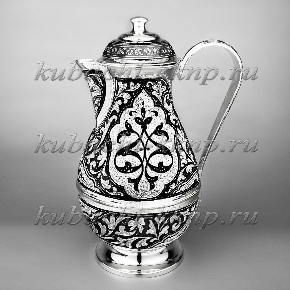 Небольшой серебряный графин для воды Аладин, КВ240 фото 2