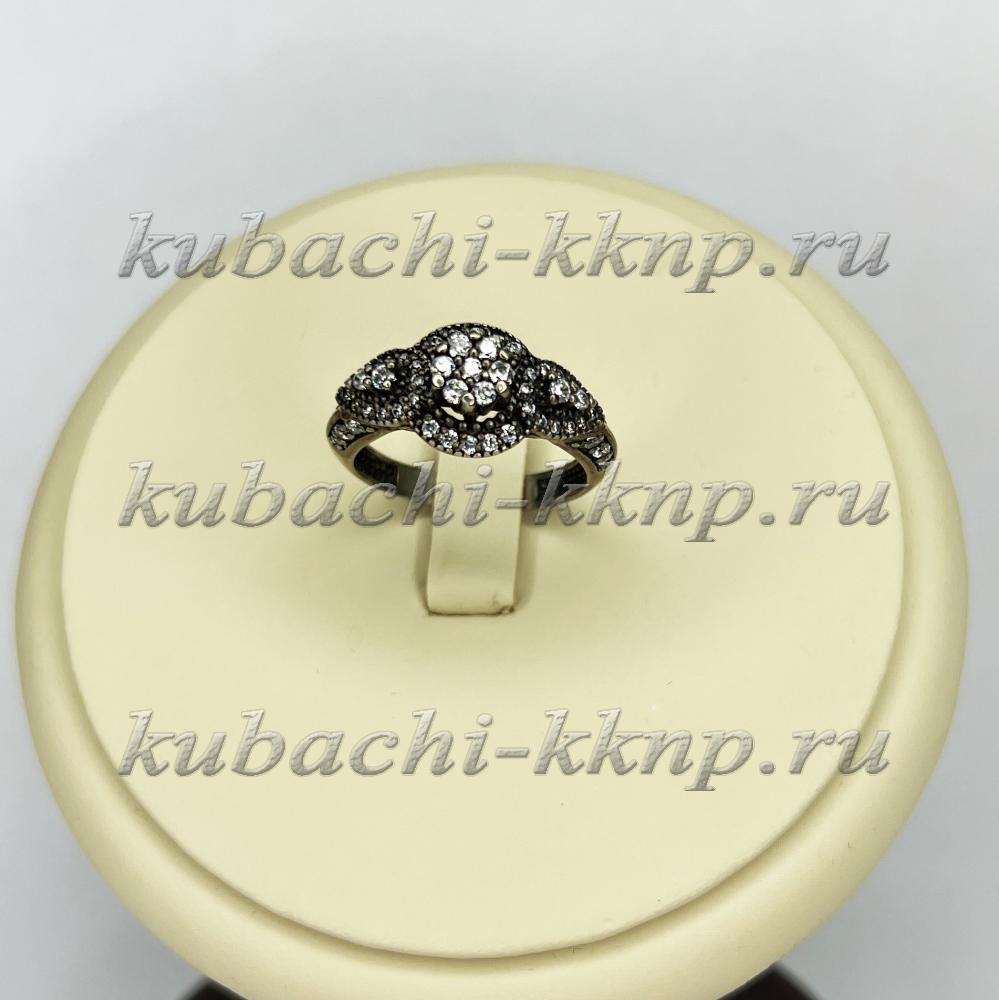 Нежное кольцо с россыпью фианитов Авантюра , Ag-к84 фото 1