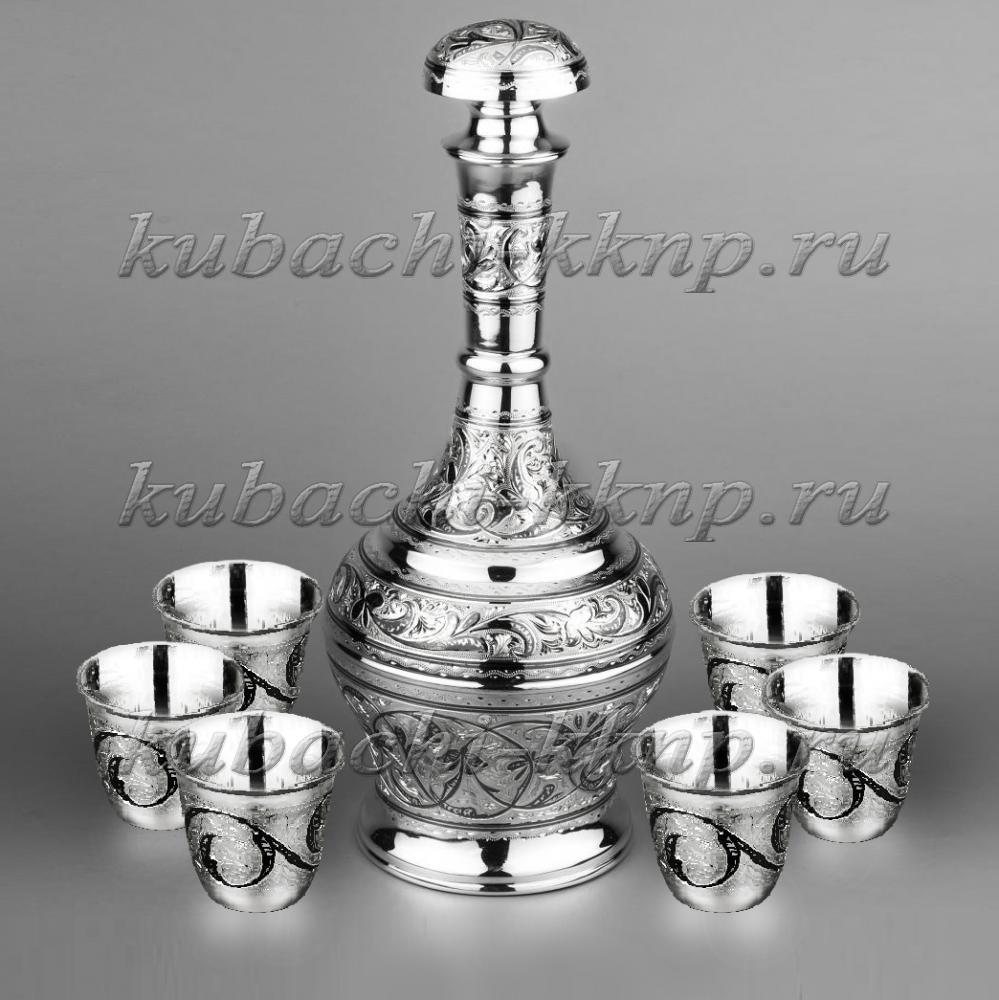 Набор для водки, виски или коньяка из серебра Королевский, вс027 фото 1